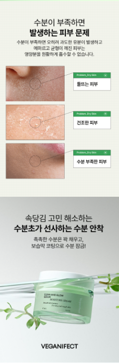 VEGANIFECT - Clean and Glow Sedum Moisture Cream 50g