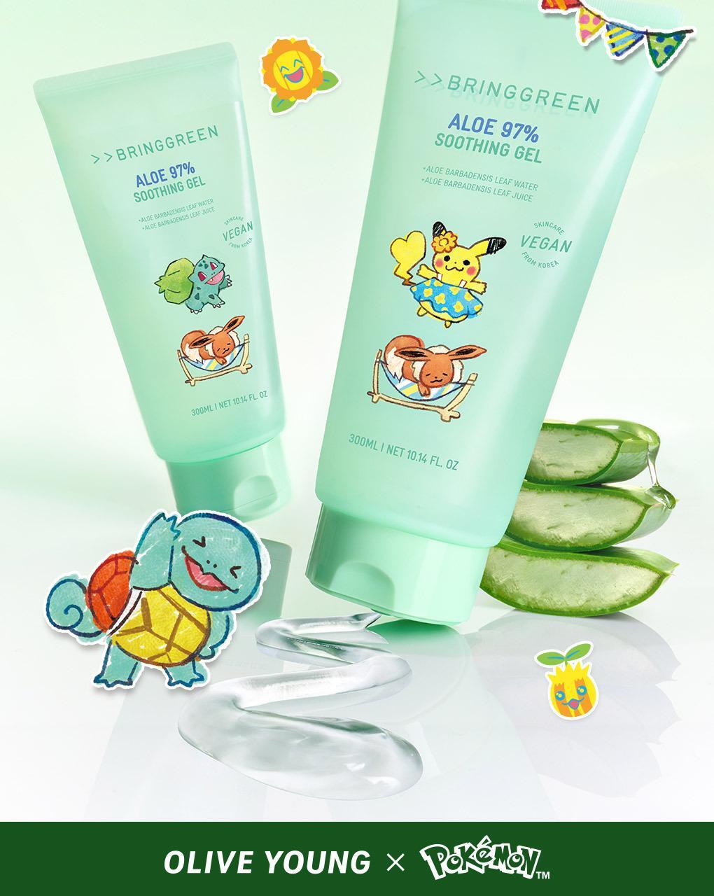 BRINGGREEN - Aloe 97% Soothing Gel 300ml x 2ea (Pokémon Collaboration)