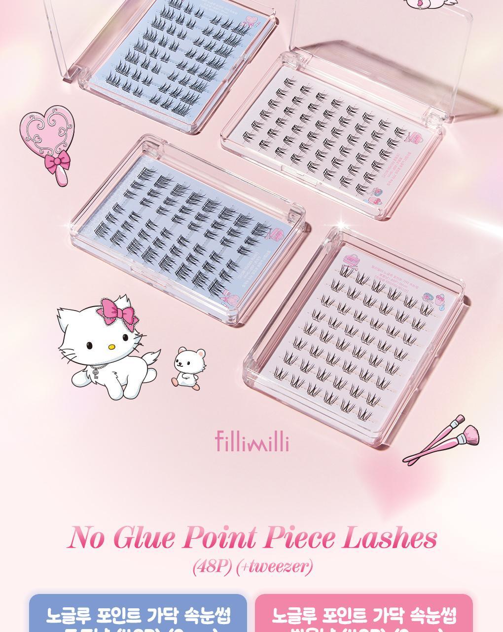 Fillimilli X CHARMMYKITTY - No Glue Point Piece Lashes