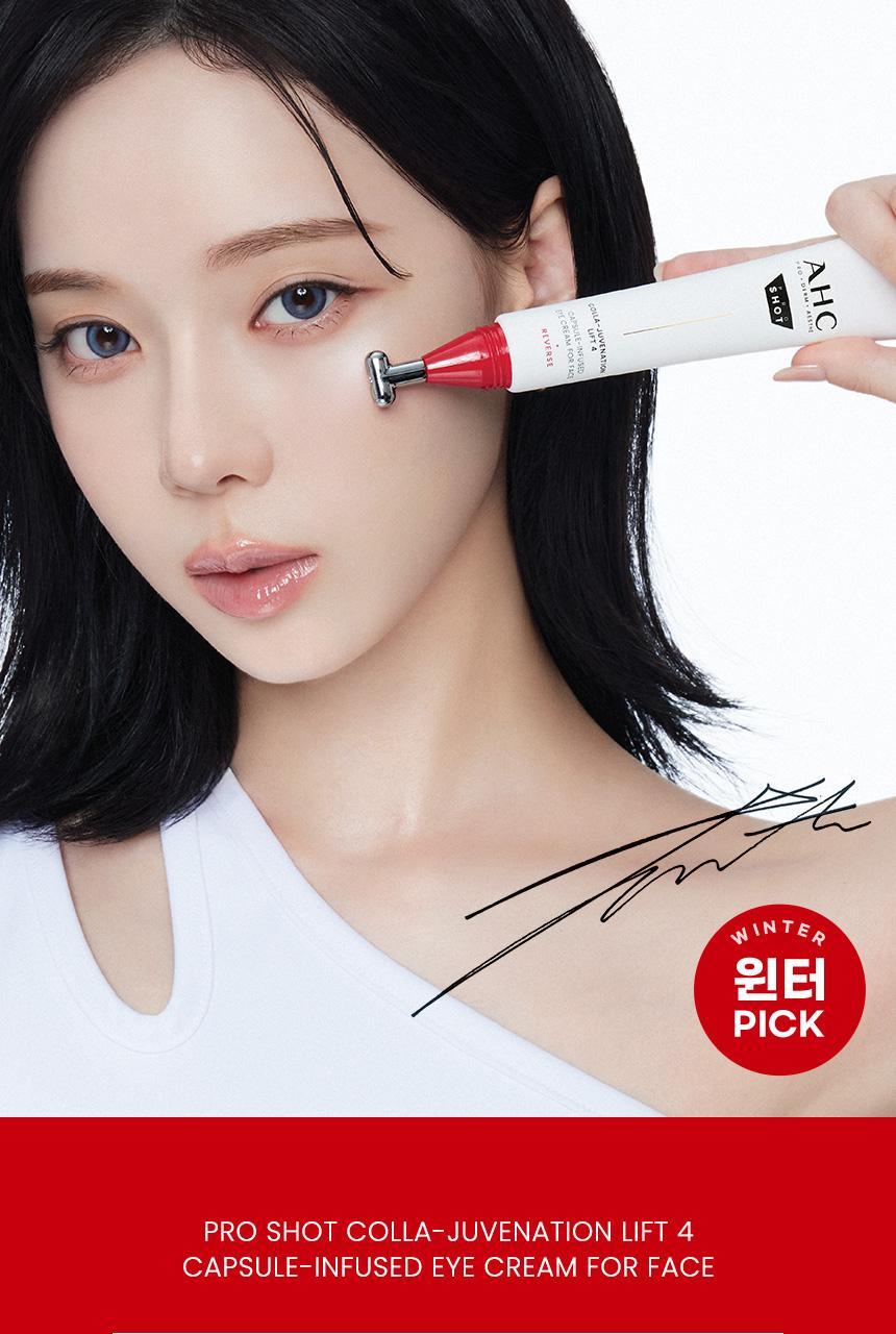 AHC - Pro Shot Colla-Juvenation Lift 4 Capsule-Infused Eye Cream for Face 30ml (+ Serum 10ml + Pikachu Screen Cleaner) (Pokémon Collaboration)