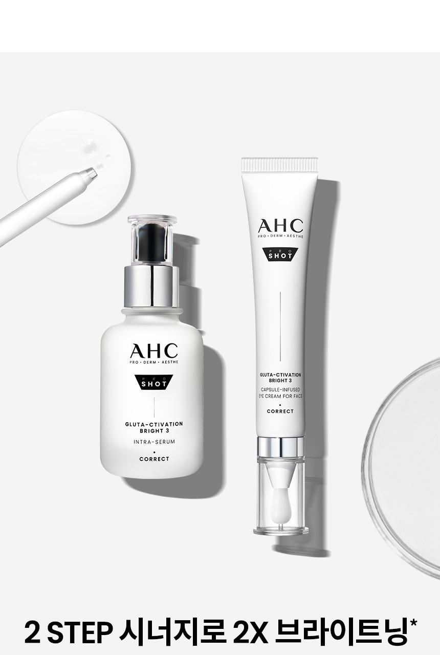 AHC - Pro Shot Gluta-Ctivation Bright 3 Eye Cream for Face 30ml + Serum 10ml