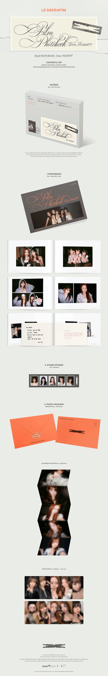 LE SSERAFIM - FILM Photobook : Dear, FEARNOT