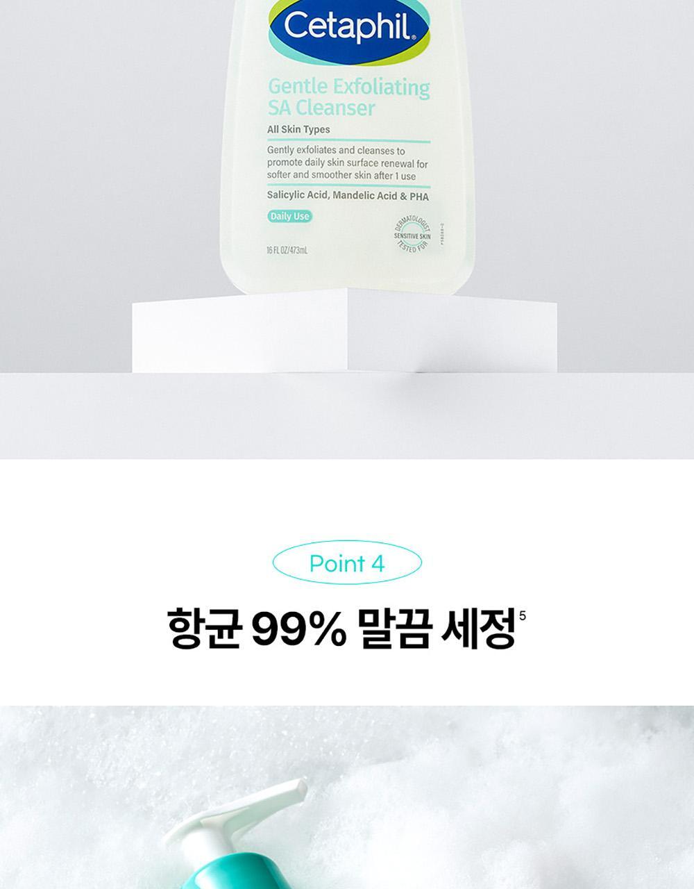 Cetaphil - Gentle Exfoliating SA Cleanser 473ml + Biodegradable Shower Sponge (CHUEI LI YU Pick)