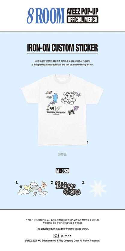 ATEEZ - [POP-UP '8ROOM'] Iron-On Custom Sticker (M-Deco)