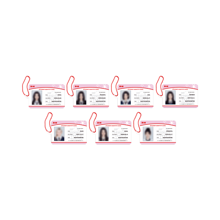 BABYMONSTER - 1ST ANNIVERSARY Student ID Card Keyring