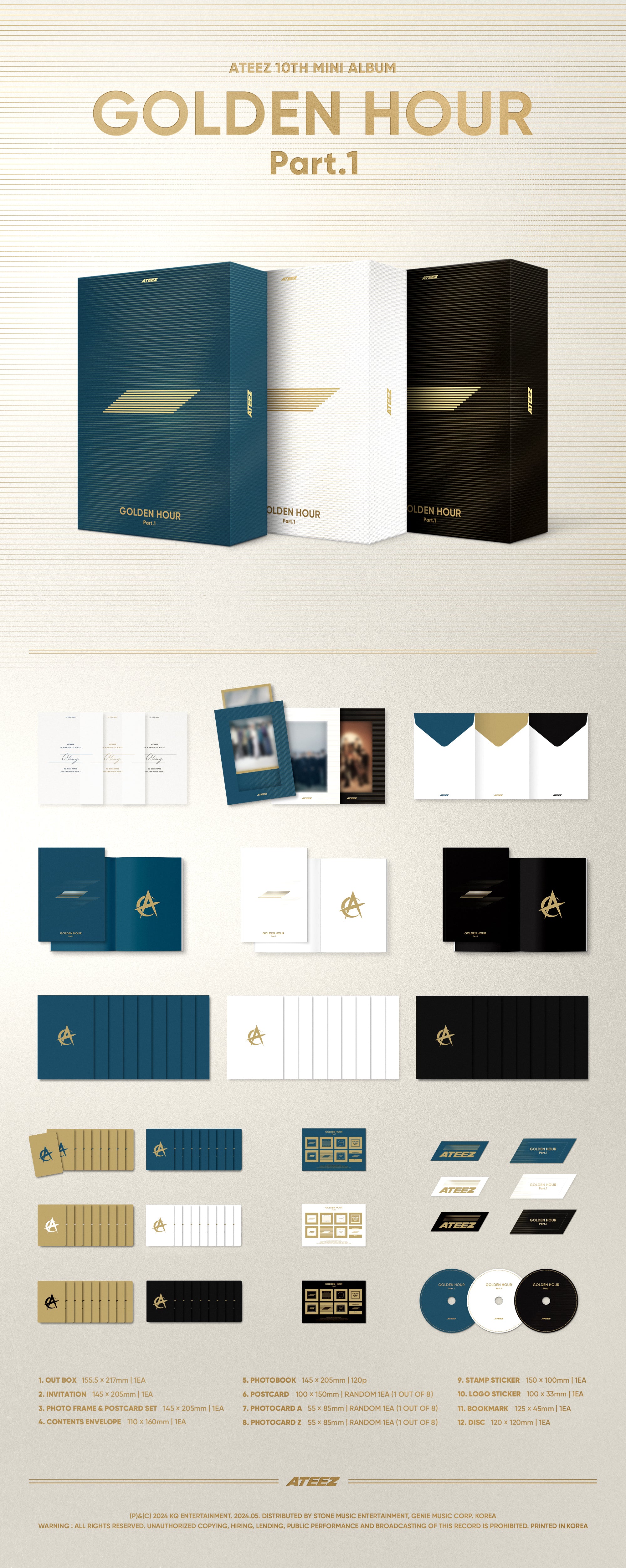 ATEEZ - GOLDEN HOUR : Part.1 (10th Mini Album)