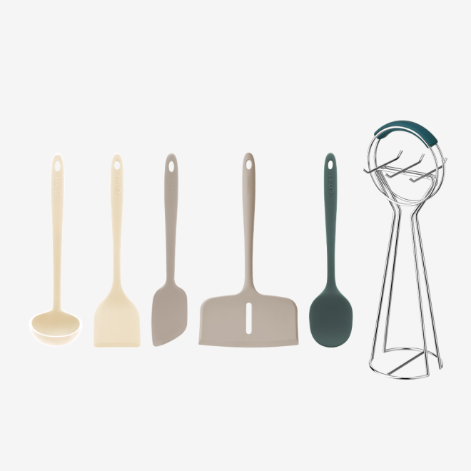 Sillymann - Harmony 5pcs Kitchen Utensil Set with Utensil Holder