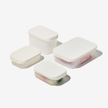 Sillymann - Iceway Silicone Freezer Container (4pcs Set) - Ice White
