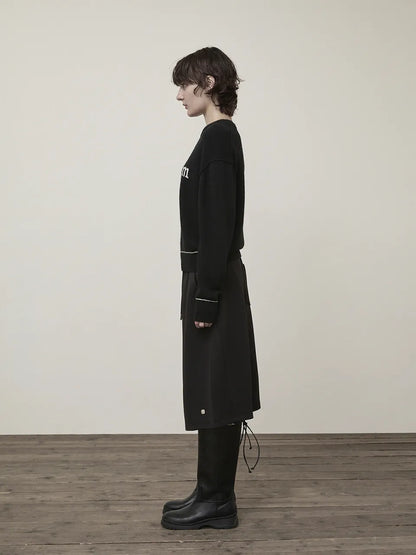 Matin Kim - Color Trim Line Logo Pullover Knit (aespa NINGNING Wear)