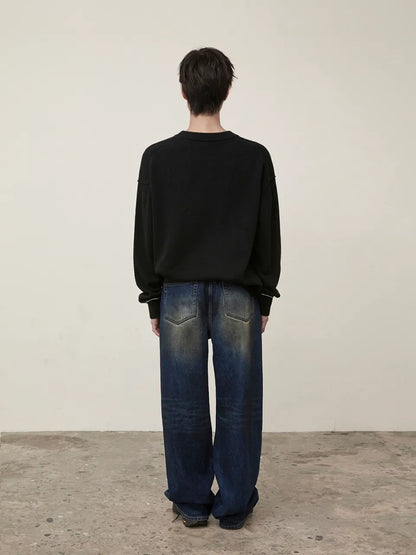 Matin Kim - Color Trim Line Logo Pullover Knit (aespa NINGNING Wear)