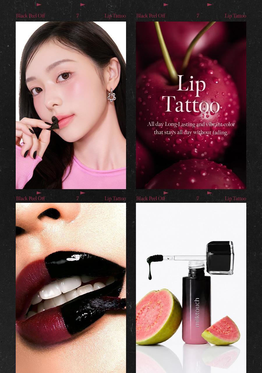 MILKTOUCH - Black Peel Off Lip Tattoo 4.5g - 01 Black Cherry