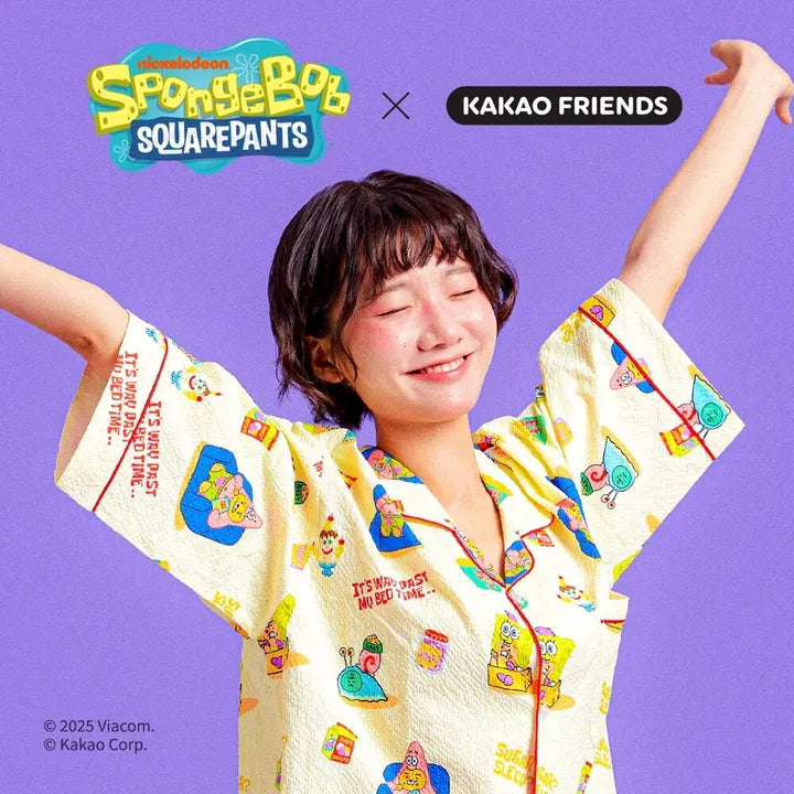 KAKAO FRIENDS x SpongeBob Cooling Pajama Set official product image
