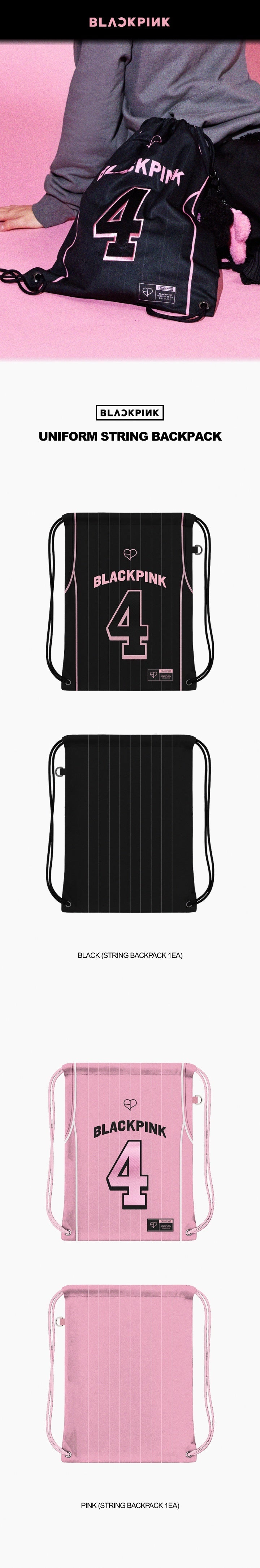 BLACKPINK - [JUMP POP-UP] BLACKPINK UNIFORM STRING BACKPACK