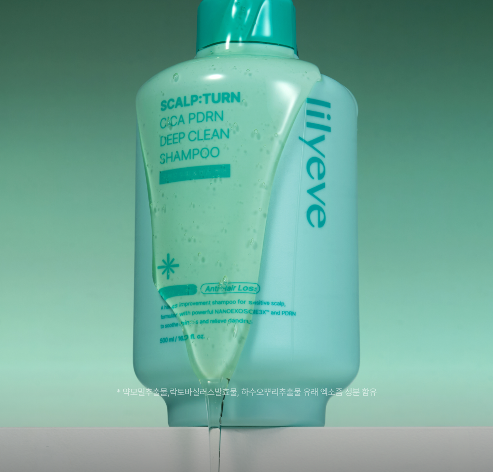 lilyeve - Scalp Turn Cica PDRN Deep Clean Shampoo 500g + 100g + Jigglypuff Pouch (Pokémon Collaboration)