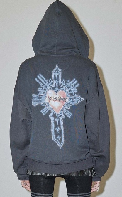 SCULPTOR - Beaded Saint Hoodie Zip-Up (aespa NINGNING Wear)