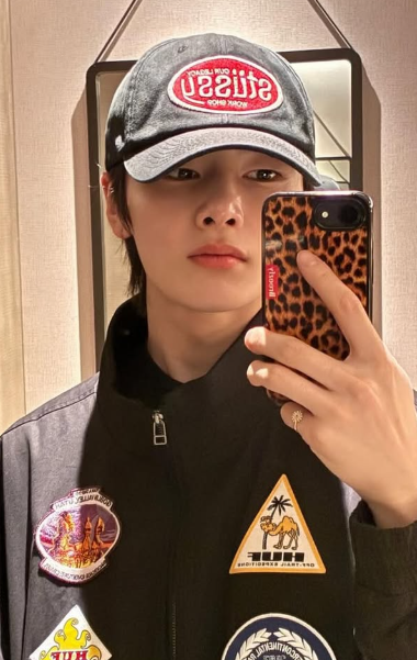 Breezfy - Leopard MagSafe iPhone Case - Graphite Frame (Stray Kids I.N Wear)