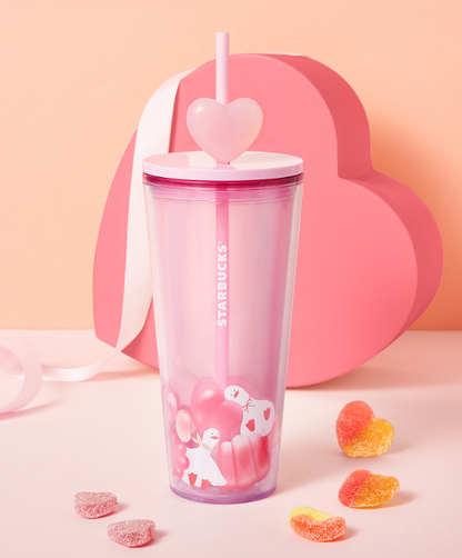 Starbucks Korea - Jelly Duck Heart Charm Cold Cup 591ml