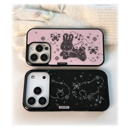 Nineteenfriday - Stitch Pixel Dot MagSafe Glass Phone Case