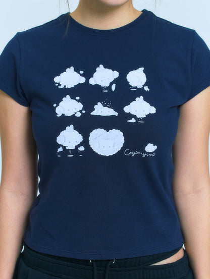 TUOMIO x Sanrio Characters - Cogimyun Baby T-Shirt (Navy)