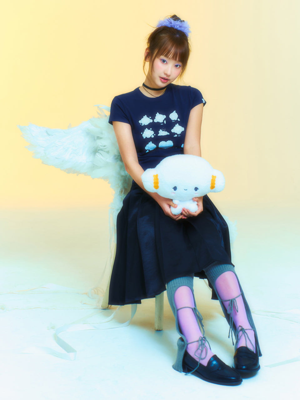 TUOMIO x Sanrio Characters - Cogimyun Baby T-Shirt (Navy)