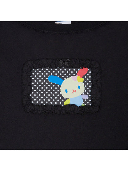 TUOMIO x Sanrio Characters - Usahana Oversized T-Shirt (Black)