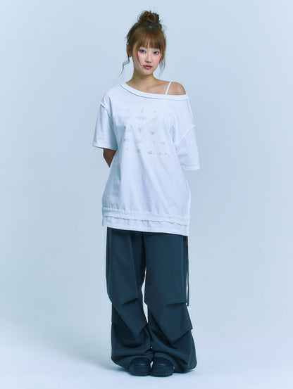 TUOMIO x Sanrio Characters - Cogimyun Oversized T-Shirt (White)
