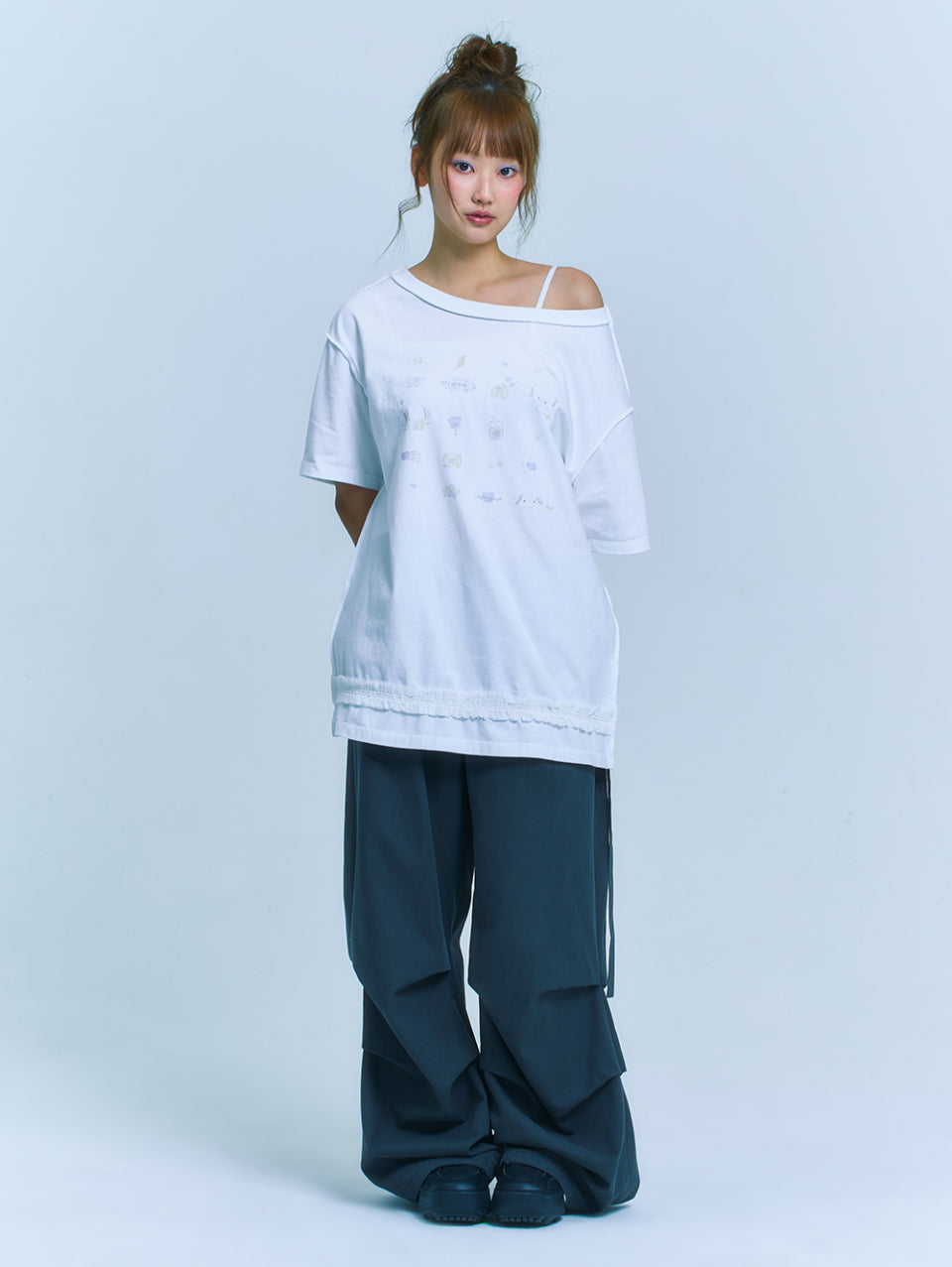TUOMIO x Sanrio Characters - Cogimyun Oversized T-Shirt (White)