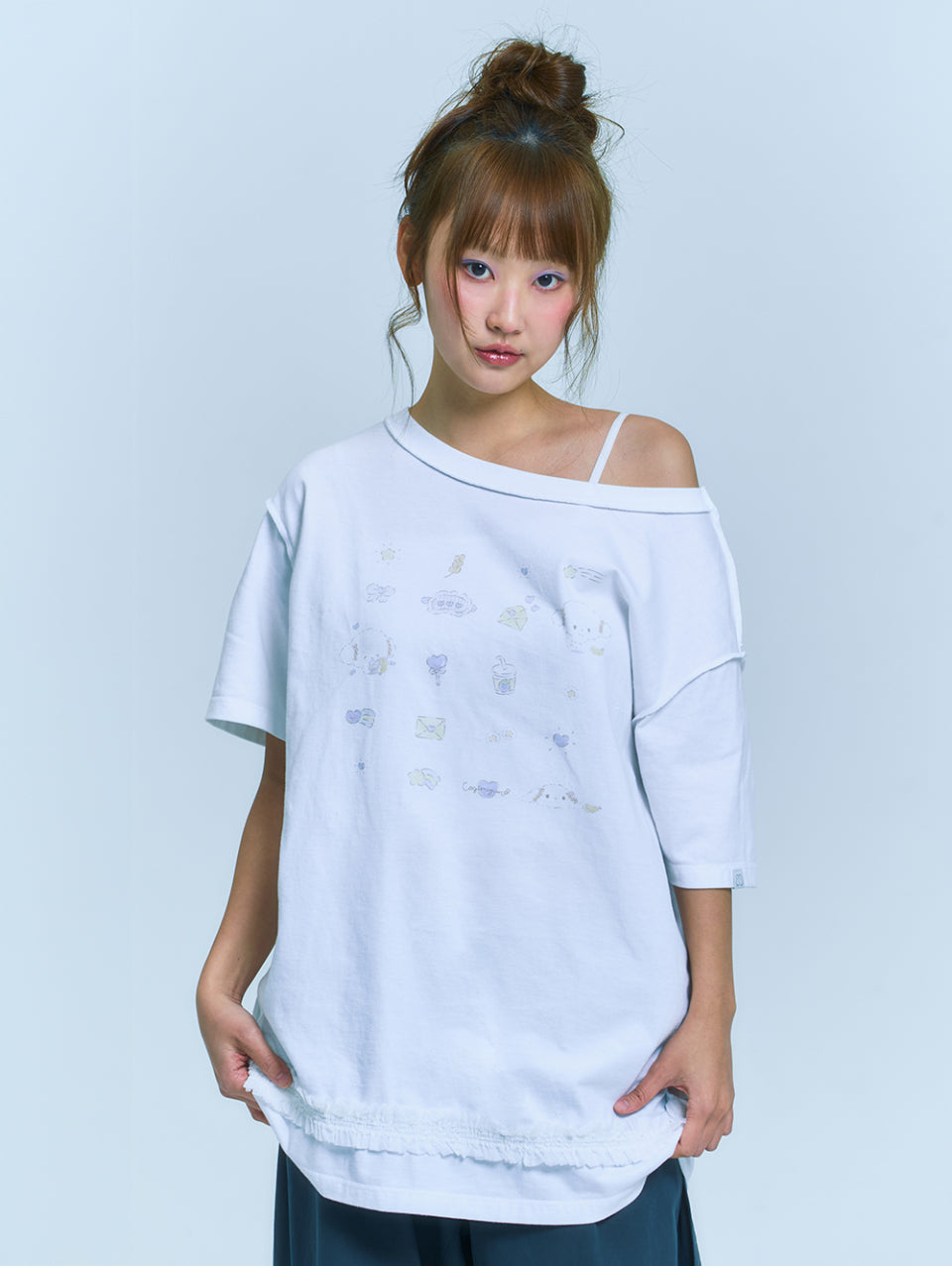 TUOMIO x Sanrio Characters - Cogimyun Oversized T-Shirt (White)