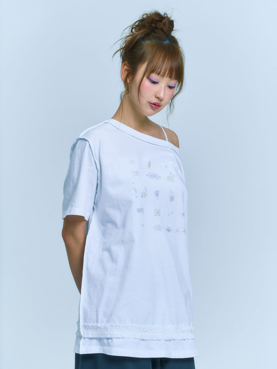 TUOMIO x Sanrio Characters - Cogimyun Oversized T-Shirt (White)