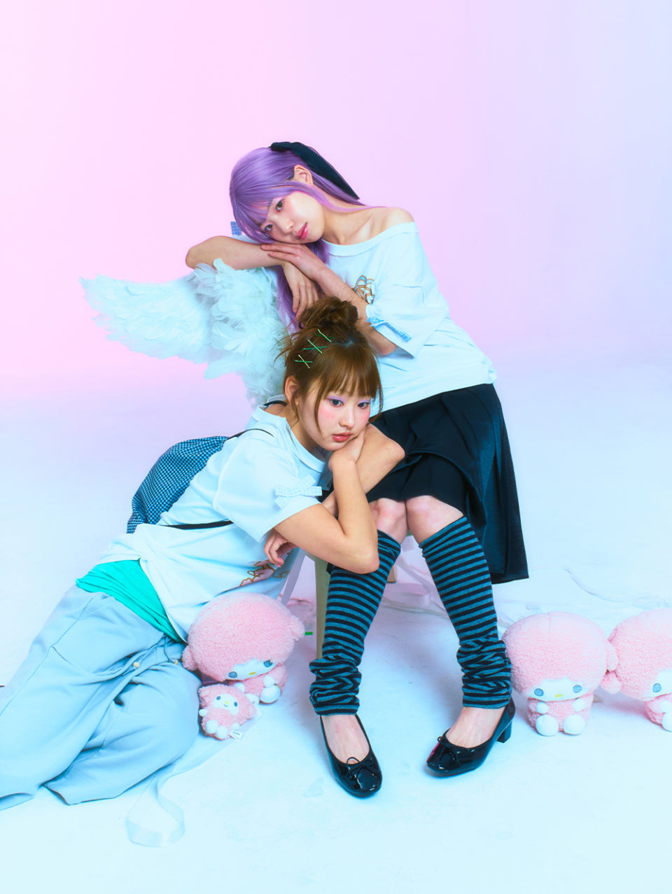 TUOMIO x Sanrio Characters - My Sweet Piano Oversized T-Shirt (White)