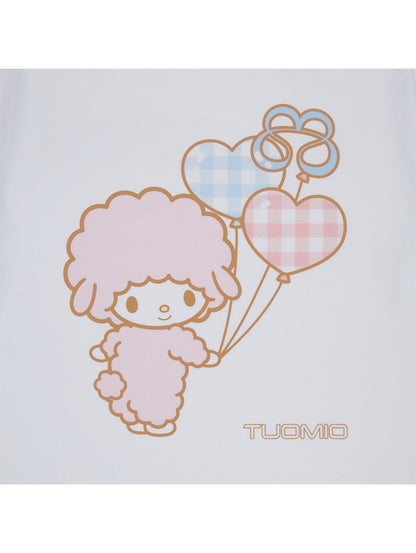 TUOMIO x Sanrio Characters - My Sweet Piano Oversized T-Shirt (White)
