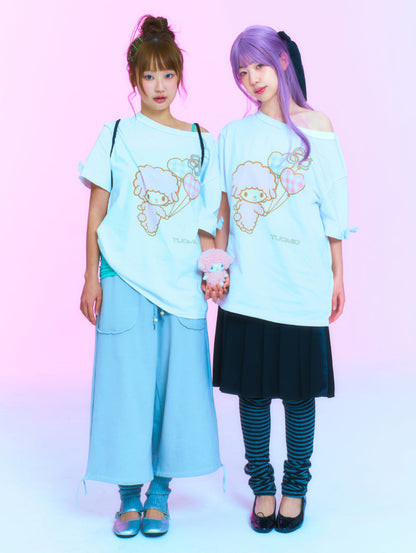 TUOMIO x Sanrio Characters - My Sweet Piano Oversized T-Shirt (White)