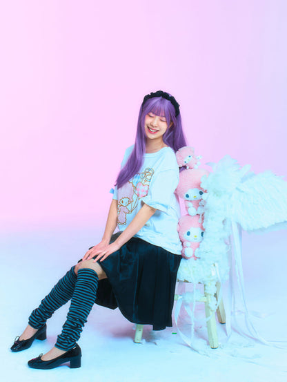 TUOMIO x Sanrio Characters - My Sweet Piano Oversized T-Shirt (White)