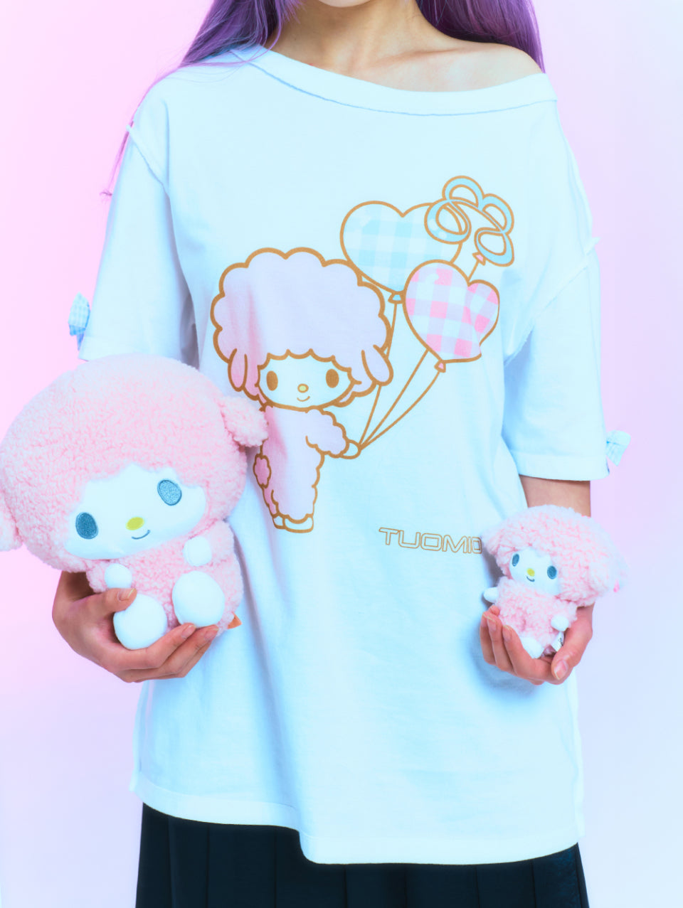 TUOMIO x Sanrio Characters - My Sweet Piano Oversized T-Shirt (White)