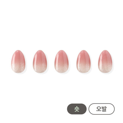 ohora - Cured Gel Press-On Nails (Short Oval) - Rosy Glow