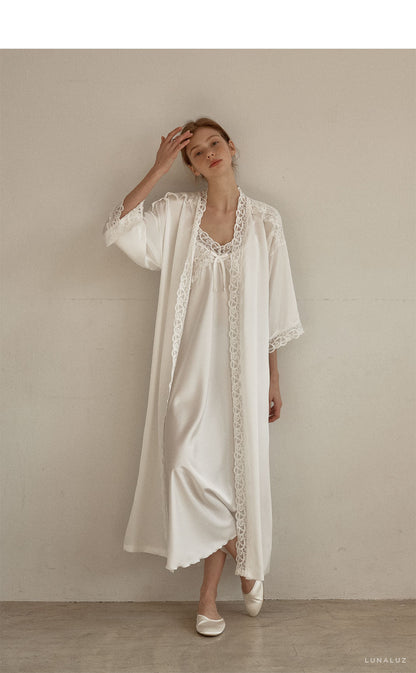 LUNALUZ WOMEN Fabiola Slip Robe Set