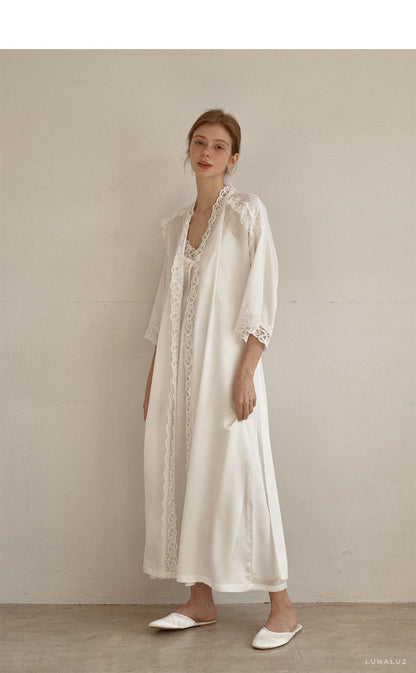 LUNALUZ WOMEN Fabiola Slip Robe Set