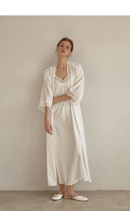 LUNALUZ WOMEN Fabiola Slip Robe Set