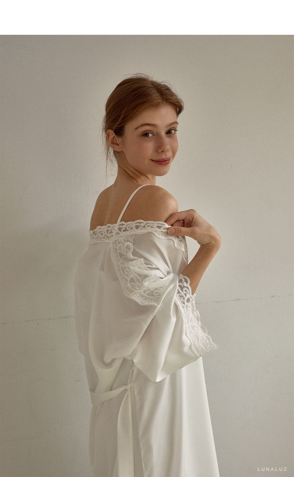 LUNALUZ WOMEN Fabiola Slip Robe Set