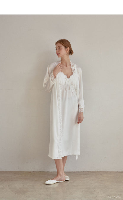 LUNALUZ WOMEN Audrey Slip Robe Set
