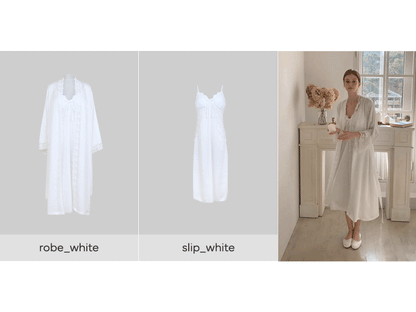 LUNALUZ WOMEN Audrey Slip Robe Set