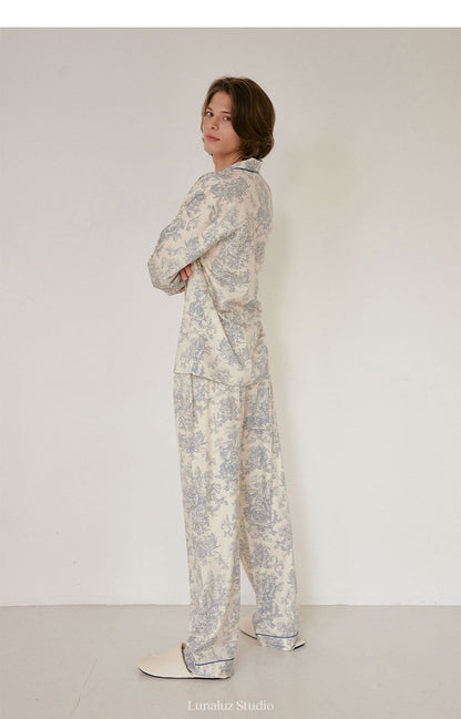 LUNALUZ MEN Versailles Modal Cotton Pajama Set