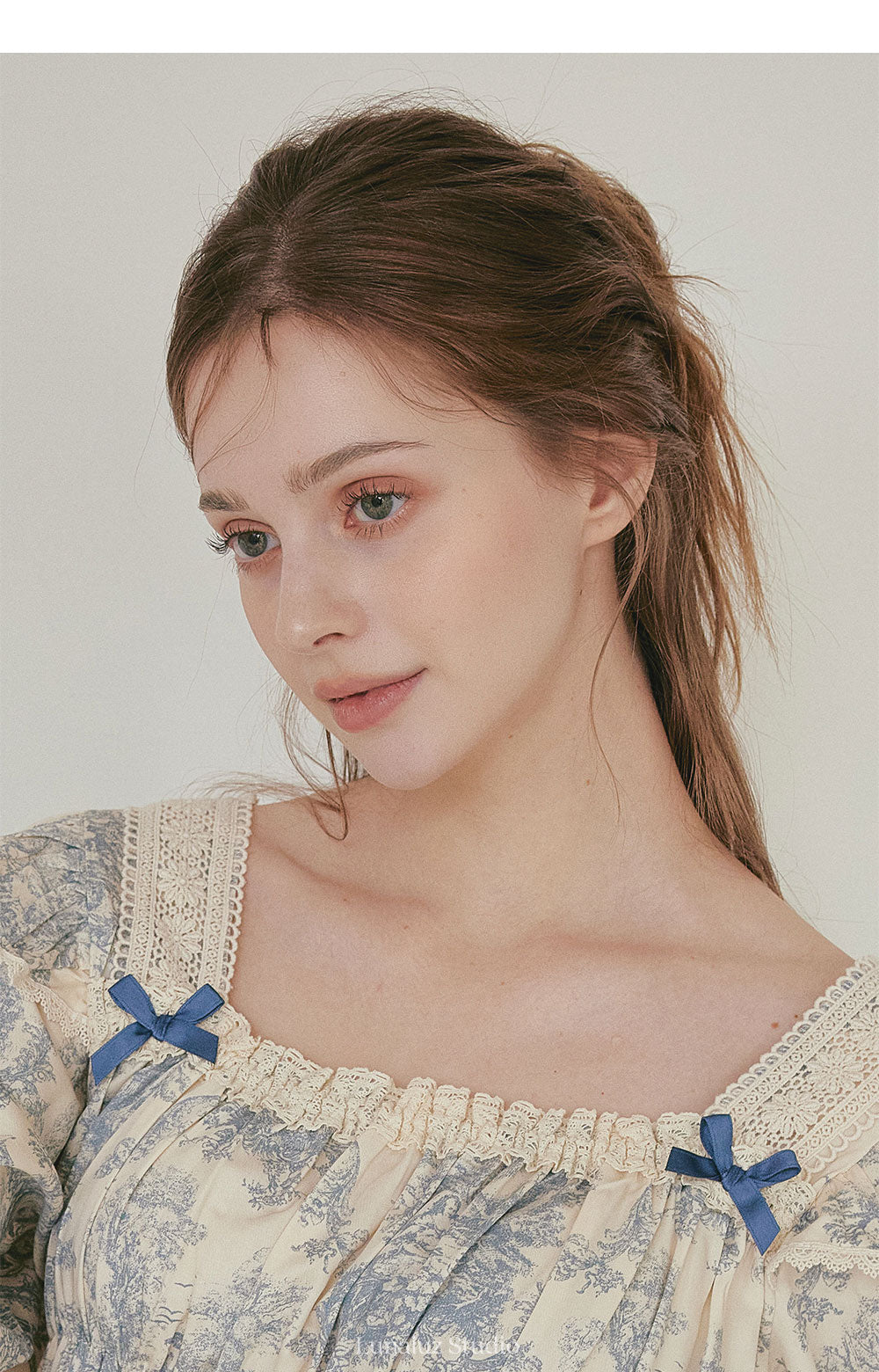 LUNALUZ WOMEN Versailles Square Neck Modal Cotton Pajama Set