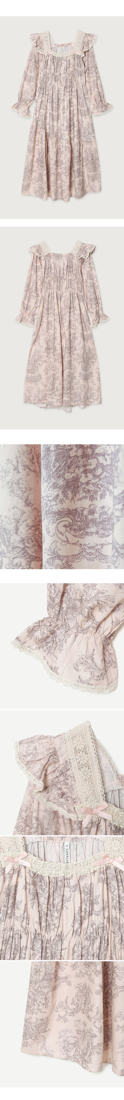 LUNALUZ WOMEN Versailles Square Neck Modal Cotton Pajama Set