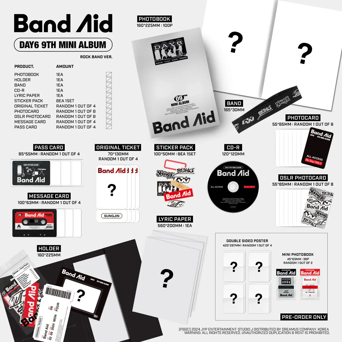 DAY6 - Band Aid (9th Mini Album) (Random Ver.)