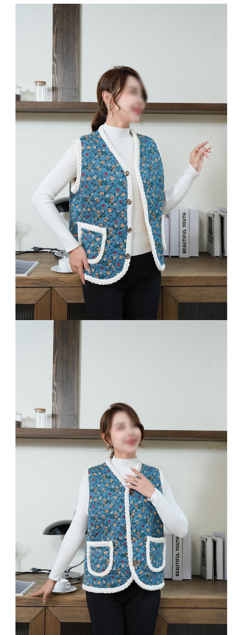 K-Idol Trend - Quilted Vest (Korean Hot Item)