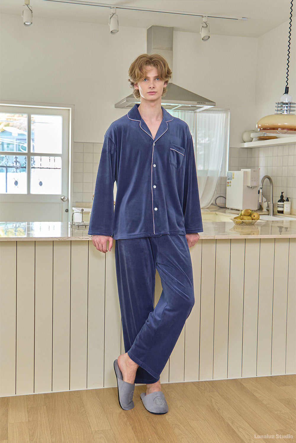 LUNALUZ MEN Ronique Mink Spandex Pajama