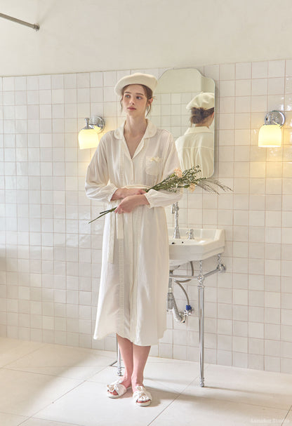 LUNALUZ WOMEN Teah Sandwashing Shirt Robe Dress