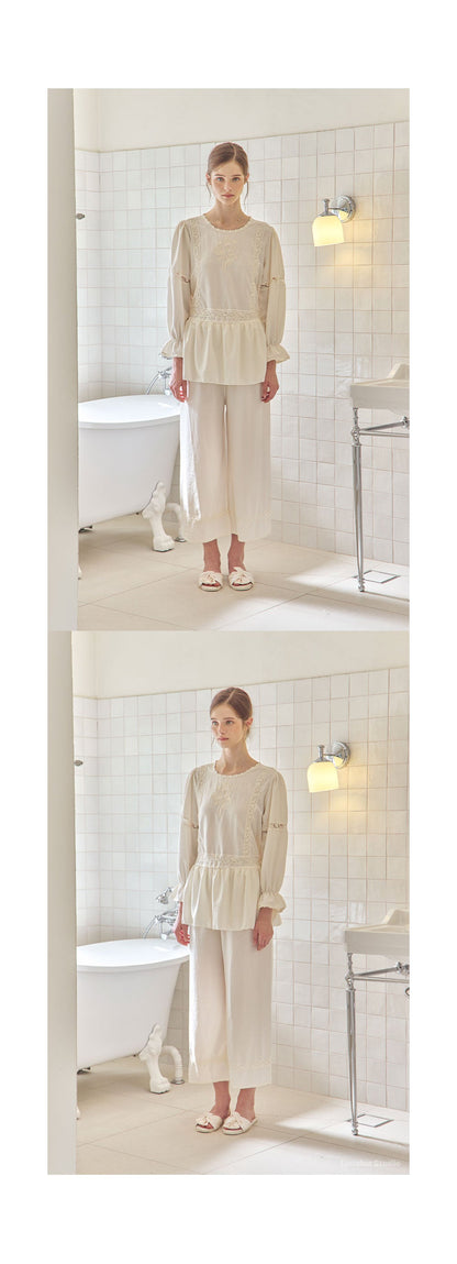 LUNALUZ WOMEN Avy Sandwashing Premium Embroidered Set