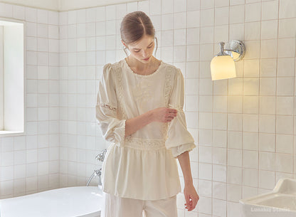 LUNALUZ WOMEN Avy Sandwashing Premium Embroidered Set